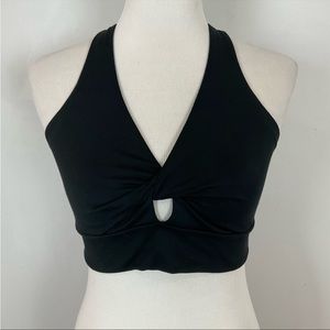 ⭐ Victoria’s Secret Black Twist Front Knit Bralette Bra Size M